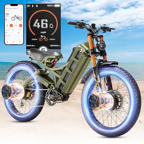 Image of 2026 eAhora Romeo Pro 3 /2 52-46 Mph Electric Bike for Adults, 6000W /4000W /2500W Dual Motor Ebike 60V 80Ah /52V 70Ah Battery 235+Miles Long Range, 26*4.0 inch /20*4.5 inch Fat Tire, Full Suspension, All Terrain