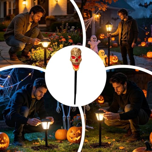 Luces de estaca de calabaza solares: ilumine su jardín sin cables este Halloween 4