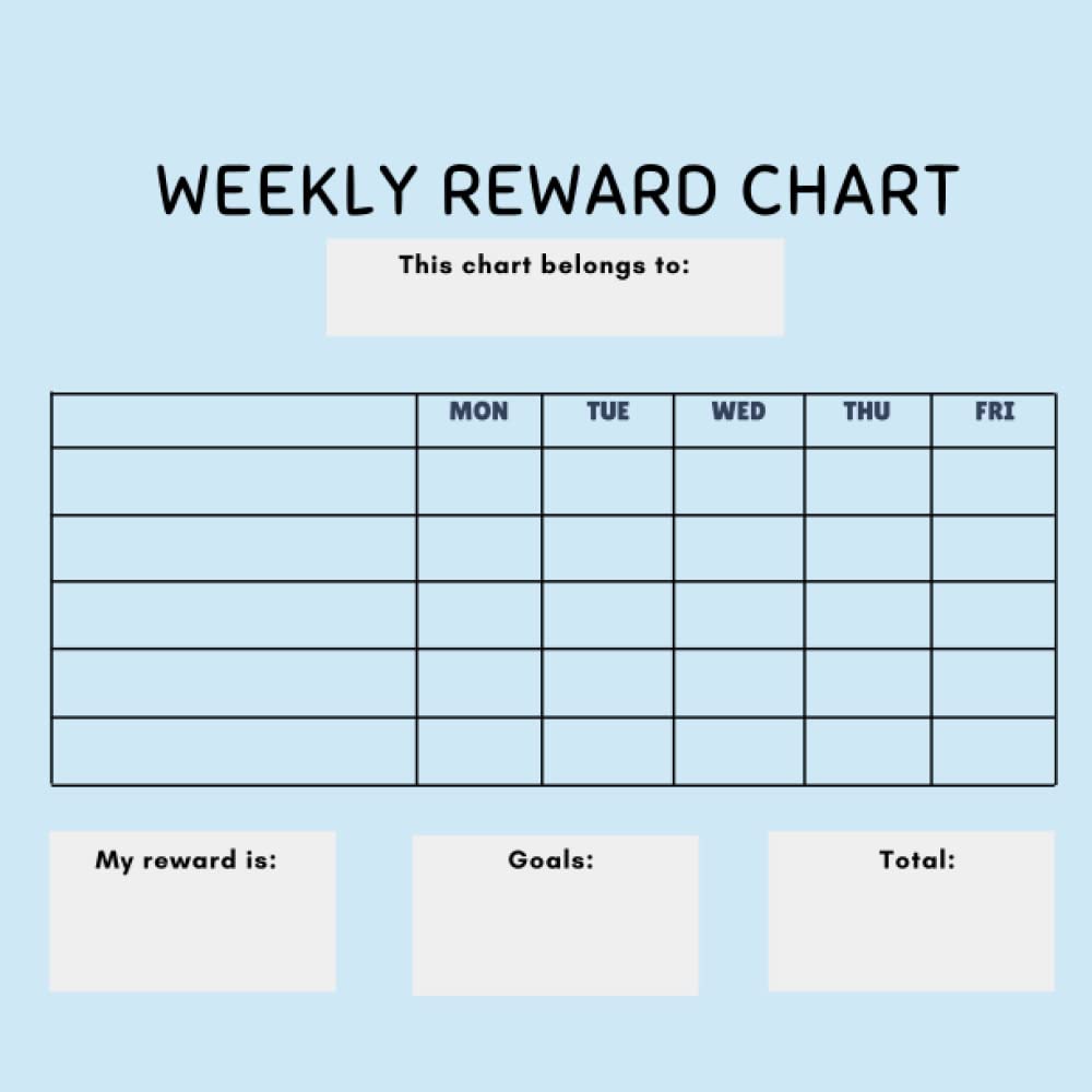 Printable Weekly Behavior Reward Chart K5 Worksheets