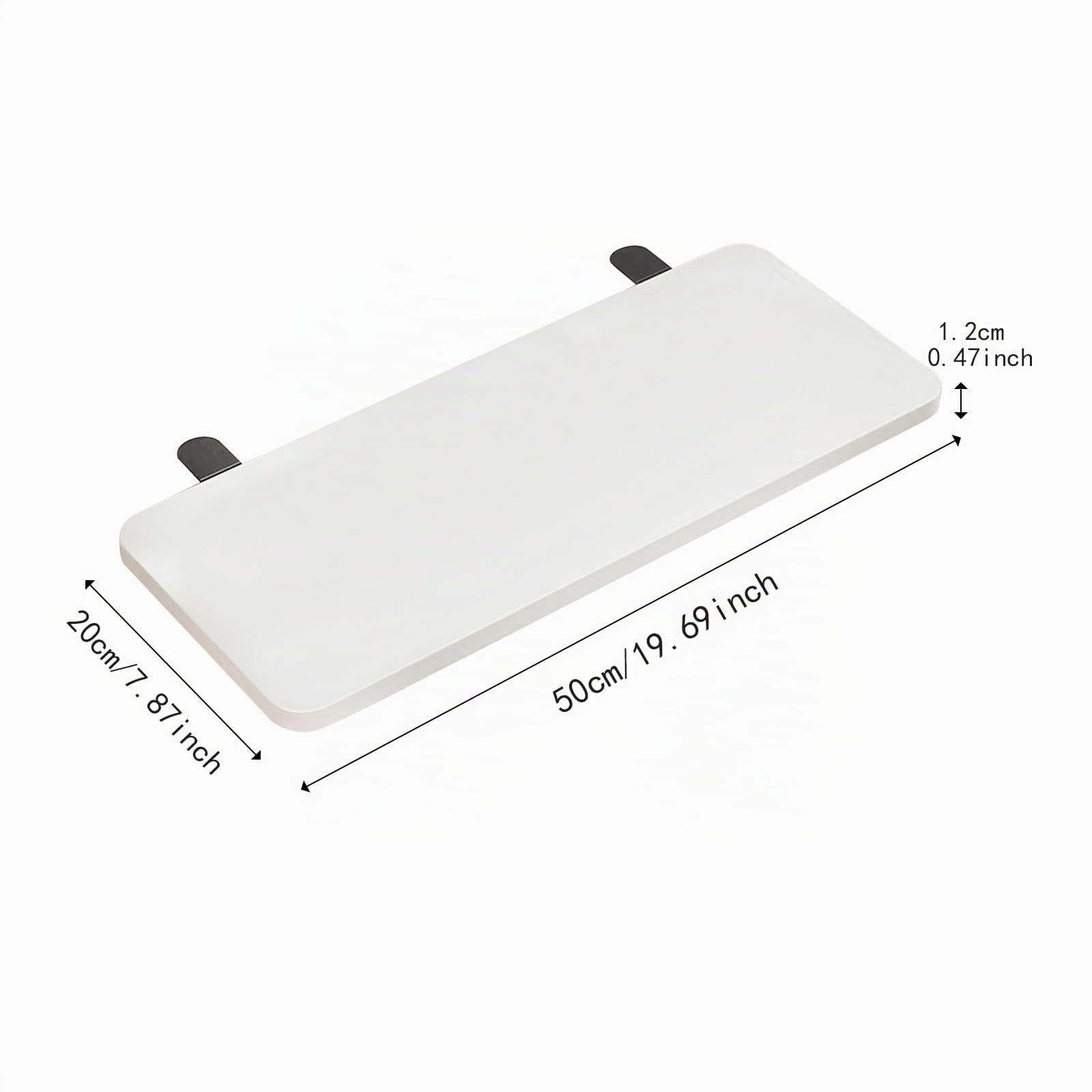 KESOTO Tastaturablage Schreibtischverlängerung, ergonomische Tastaturablage mit Klemmhalterung zum Tippen, Computertischverlängerung, Ellbogenarmstütze für Büro, Zuhause, 50 X 20 cm, Weiß