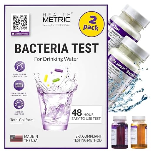 Coliform Bacteria Test Kit for Drinking Water - Easy to Use 48-Hour Water Quality Testing Kit for Home Tap & Well Water | EPA Approved Testing Method | Made in The USA | Incl. E Coli | 2-Pack