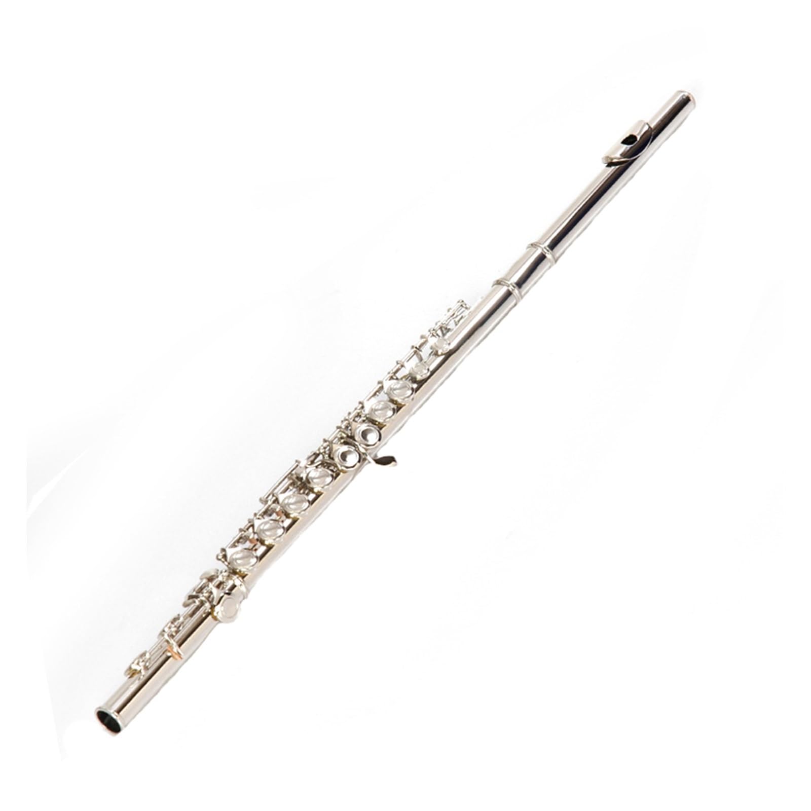 flet prosty Flet 16 otworów E Klucz C Tune Tail Niklowany srebrny Instrument Badanie dla początkujących Profesjonalne wykonanie (Color : Cloth bag)