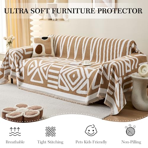 FUNDAS Cubre Sofa, Chenilla con Doble Cara Funda de Sofa 2-3-4 Plazas Chaise Long, Protector de Muebles para Perros y Gatos, Antideslizante y Antimanchas - imagen 4