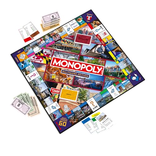 Monopoly Baltimore MD Edición Juego de Mesa Familiar miniatura 1