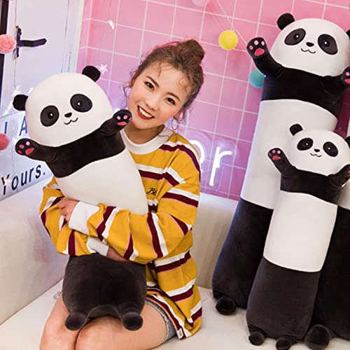 Almofada pelúcia panda - Almofada pelúcia fofa almofada boneca panda com desenho longo, almofada cor