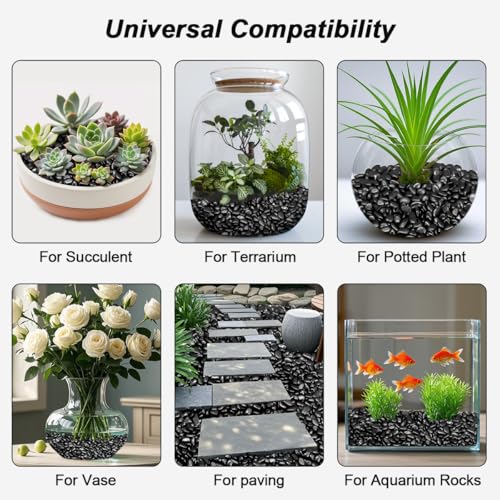 Image of Pebbles for Indoor Plants,Virekm River Rocks,Decorative Ornamental Pebbles,Garden Landscaping Stones Gravel Filler for Home Decoration Flower Bed Fish Tank Plants Vases Succulents (10 Pounds)