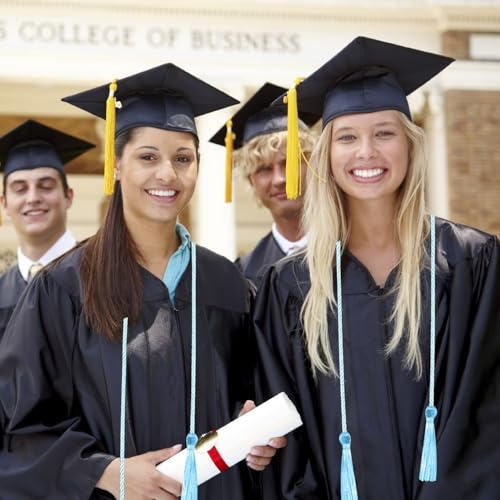 Image of Graduation Honor Cords Light Blue Yarn Cords with Tassels for Graduation Students