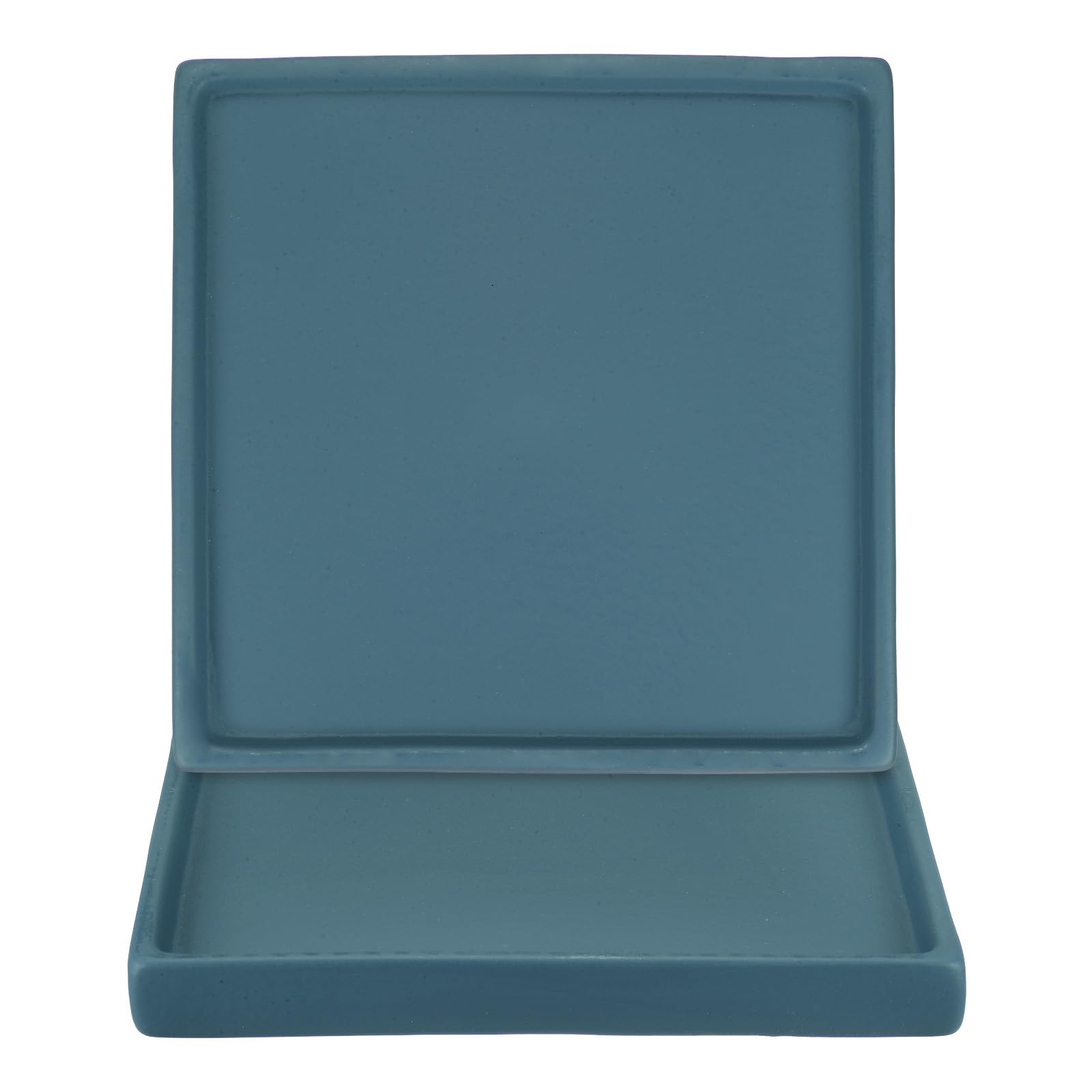 M METERXITY 2-Pack Ceramic Plant Saucer, 6.3 Inch Plant Water Catcher Tray