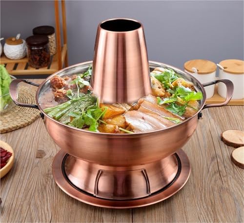 Olla Hot Pot Vintage 32cm Acero Inoxidable Cobre miniatura 2