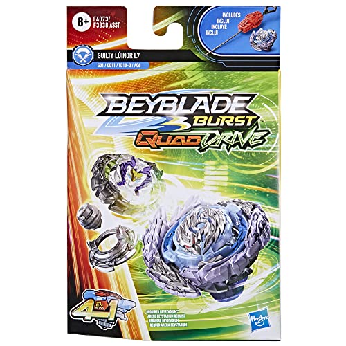 Image of BEYBLADE Burst QuadDrive Guilty Luinor L7 - Bey Blade Spinning Top Starter Pack Toy, Beyblade Battling Game Top Toy with Launcher for Kids Ages 8+, Original Beyblade by Hasbro