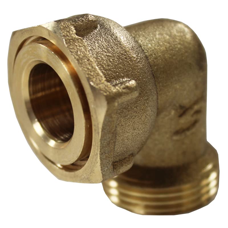 Raccord laiton à visser - Lot de 10 Coudes mâle 3/4" (20/27) femelle écrou prisonnier 3/4" (20/27) -