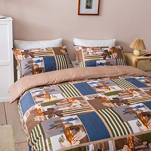Parure de lit double AB01 housse de couette 210x210 cm finitions de qualité