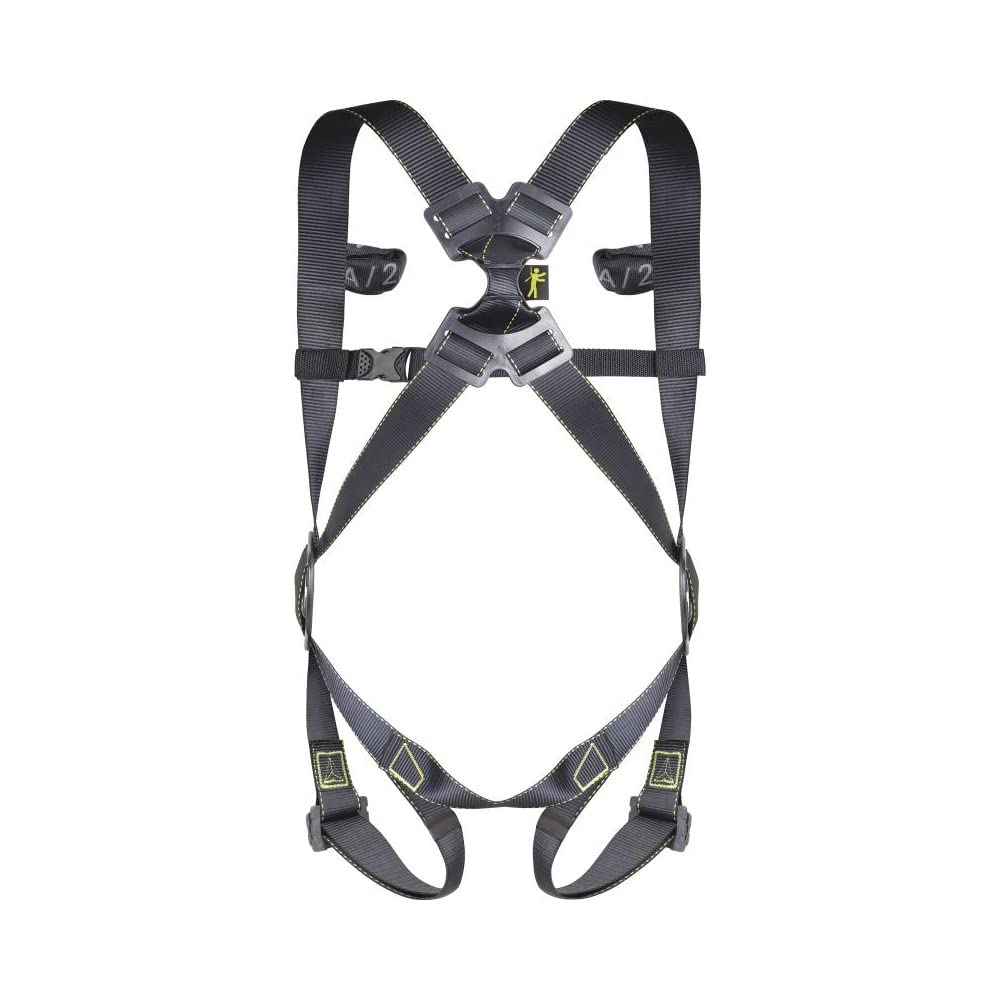 Imbracatura di sicurezza anticaduta leggera 580gr 2 punti di ancoraggio dorsale e sternale Deltaplus HAR22X EXTREME LIGHT - S-L, Nero