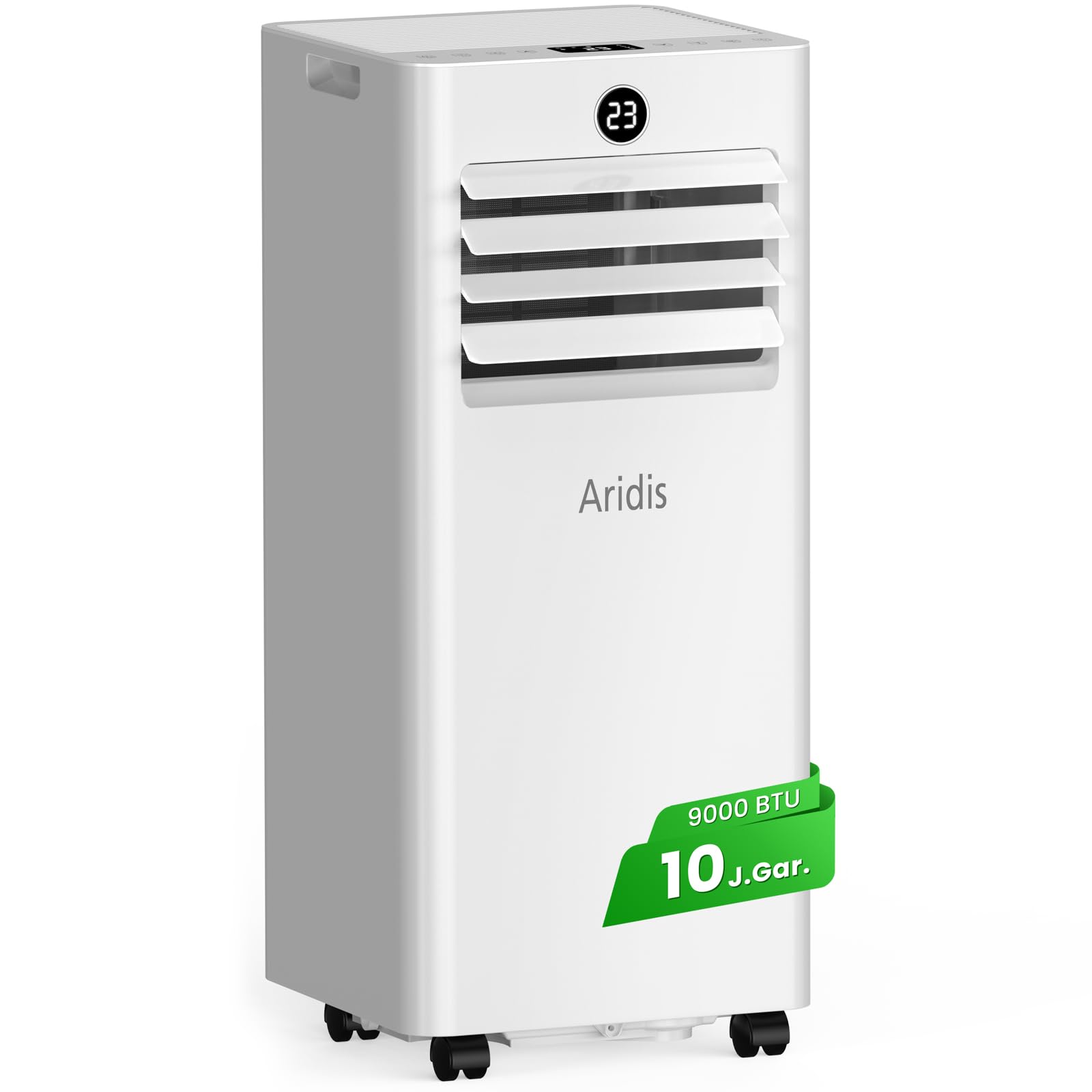 Aridis Climatiseur Mobile 9000 BTU/h Climatiseur Portable 3 en 1 Silencieux - Télécommande, Minuterie 24h & Mode Sommeil,Clim Mobile pour Maison et Bureau,Kit d'Évacuation par Fenêtre Inclus 03X