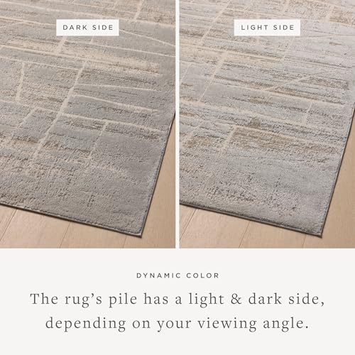 Image of Loloi Amber Lewis Monty Collection MOT-07 Natural /Mist 11'-6 inch x 15', .50 inch Pile Height, Area Rug