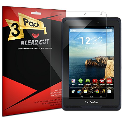 Verizon Ellipsis 7 Screen Protector [3-Pack], Klear Cut High Definition Clear Screen Protector for Verizon Ellipsis 7 PET Film Anti-Bubble Shield