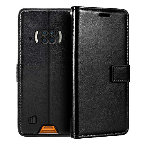 Custodia Portafoglio In Pelle PU Per Doogee S58 Pro - Cover Con Chiusura Magnetica, 2 Slot Per Carte, Tasca Contanti E Funzione Stand, Antiurto E Antifango, Colore Nero