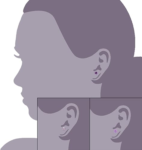 Miniatura 5 de JewelrieShop - Juego de aretes de tuerca de acero inoxidable con circonitas cúbicas y perlas de imitación, 3 pares de 0.236in