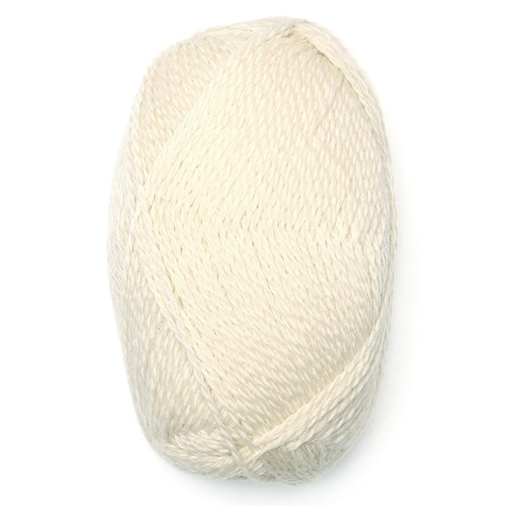 Highland Haven - 100% Highland Wool Yarn Set of 3 Skeins (150 Grams) Fingering Weight - Sourced Directly from Peru - Heavenly Soft and Perfect for Knitting and Crocheting (Fingering, Ivory)