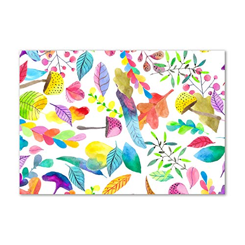 Splashback guard fond de hotte verre Tulup 100x70cm motif floral de cuisine