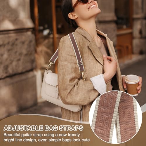 Image of PATIKIL Purse Strap, Adjustable Crossbody Bag Straps Wide Shoulder Strap Universal Replacement Shoulder Bag Belt for Women's Handbags Canvas Satchels Bag Backpack, Dark Pink