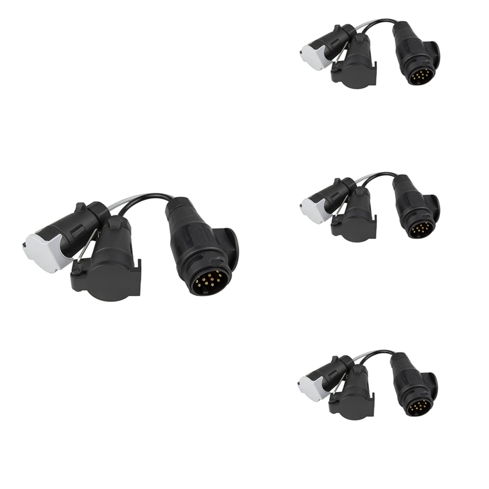 4 x 13-pinowy 7-pinowy adapter holowniczy 12N + 12S elektryczny adapter konwersji do przyczepy kempingowej