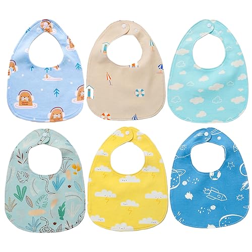 Bavaglino Neonato in Cotone 4 Pezzi Bandana Drool Panno Assorbente per Svezzamento