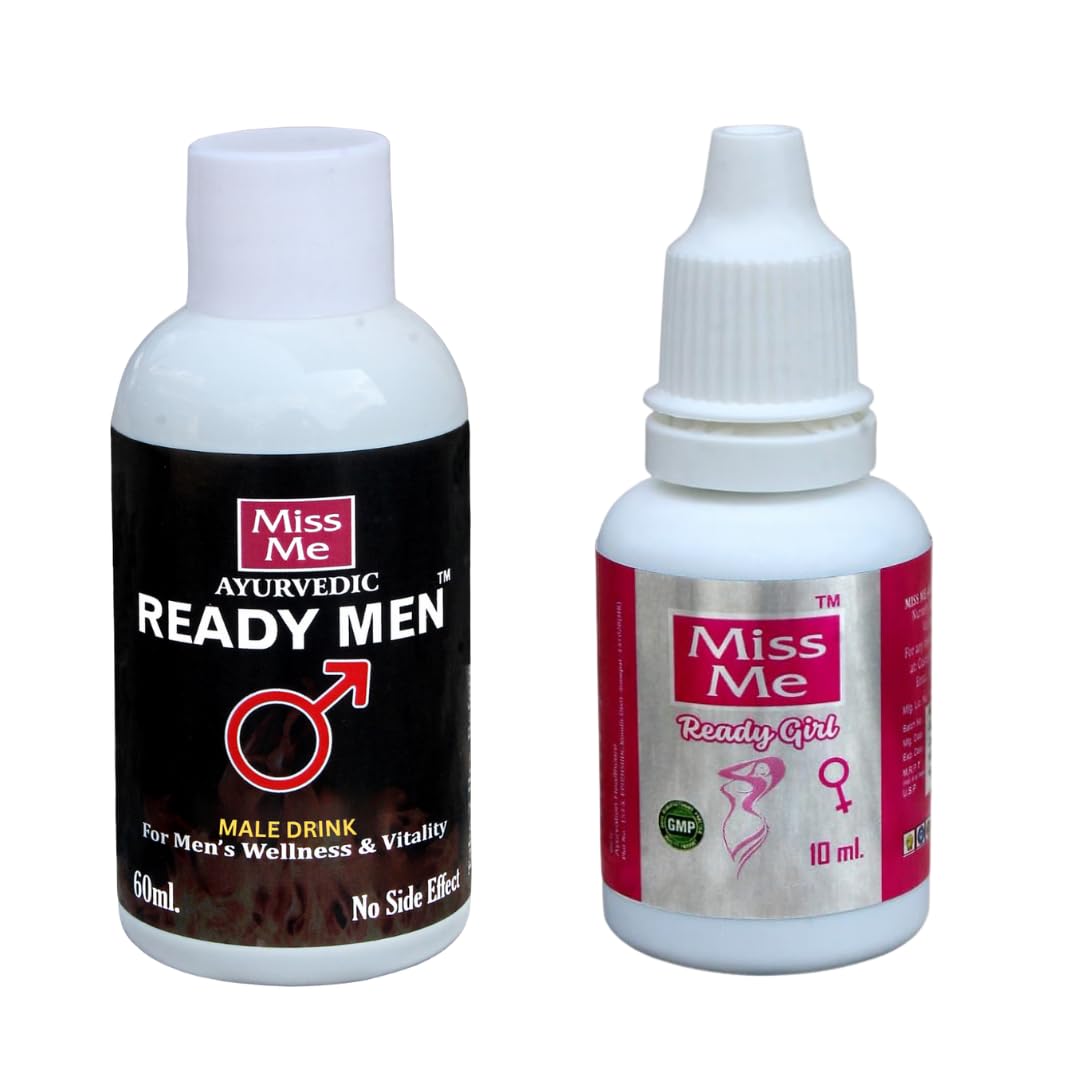 Miss Me Ayurvedic Ready Men (60ml) + Miss Me Ready Girl Drop (10ml) | Herbal Couple Combo for Wellness, Energy & Vitality | 100% Ayurvedic, No Side Effects-image-40