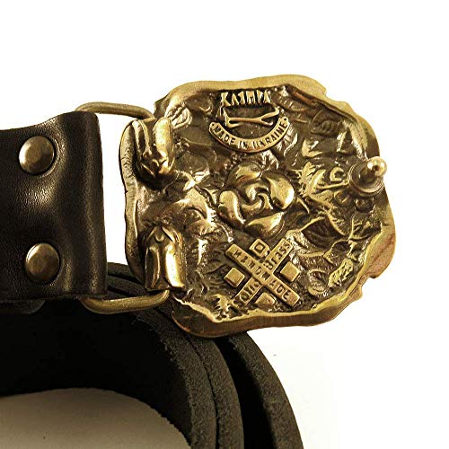 Leather Belt with brass buckle Rose, Handmade sculptural floral solid brass belt buckle Rose on casual leather belt2