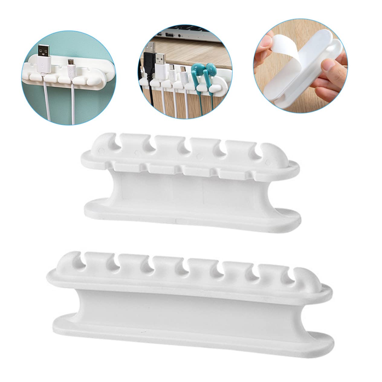 DOITOOL 6stücke Kabelclips Selbstklebend Praktischer Kabelorganizer Für Schreibtisch Usb-kabel Für Effizientes Kabelmanagement Aufbewahrung Und Audiokabeln