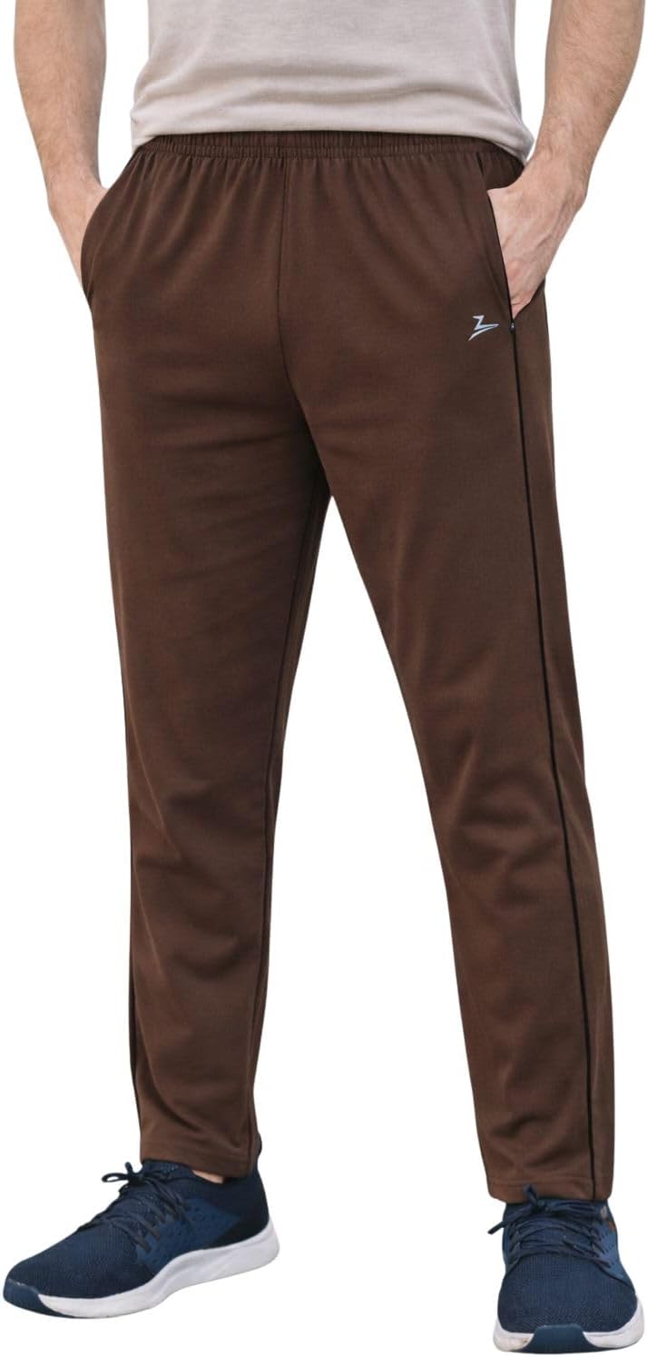 Zeffit Men Cotton Blend Solid Track Pant with Elastic Waistband | Regular Fit Casual Jogger Pant for Gym, Sports