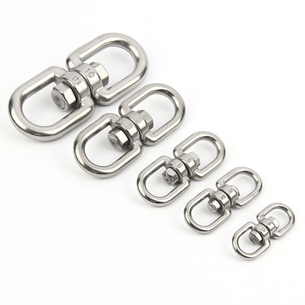 Gancio Girevole In Acciaio Inox M4-M10 - Doppia Estremità Ad Anello Per Attrezzature, Giardinaggio, Outdoor - Foto 12