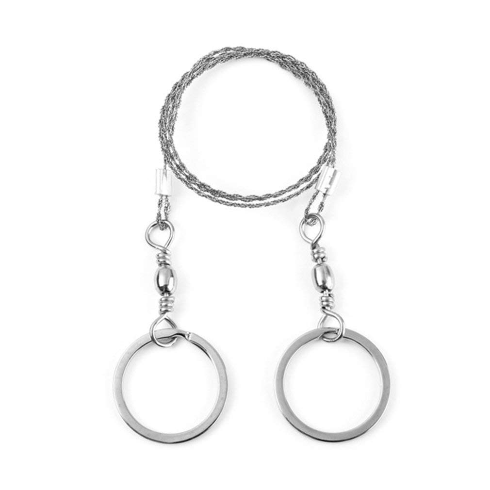 Leoboone Hiking Camping Pocket Stainless Steel Outdoor Emergency Survival Wire Saw Multifunctional 360 Degree Rotation Wire Saw