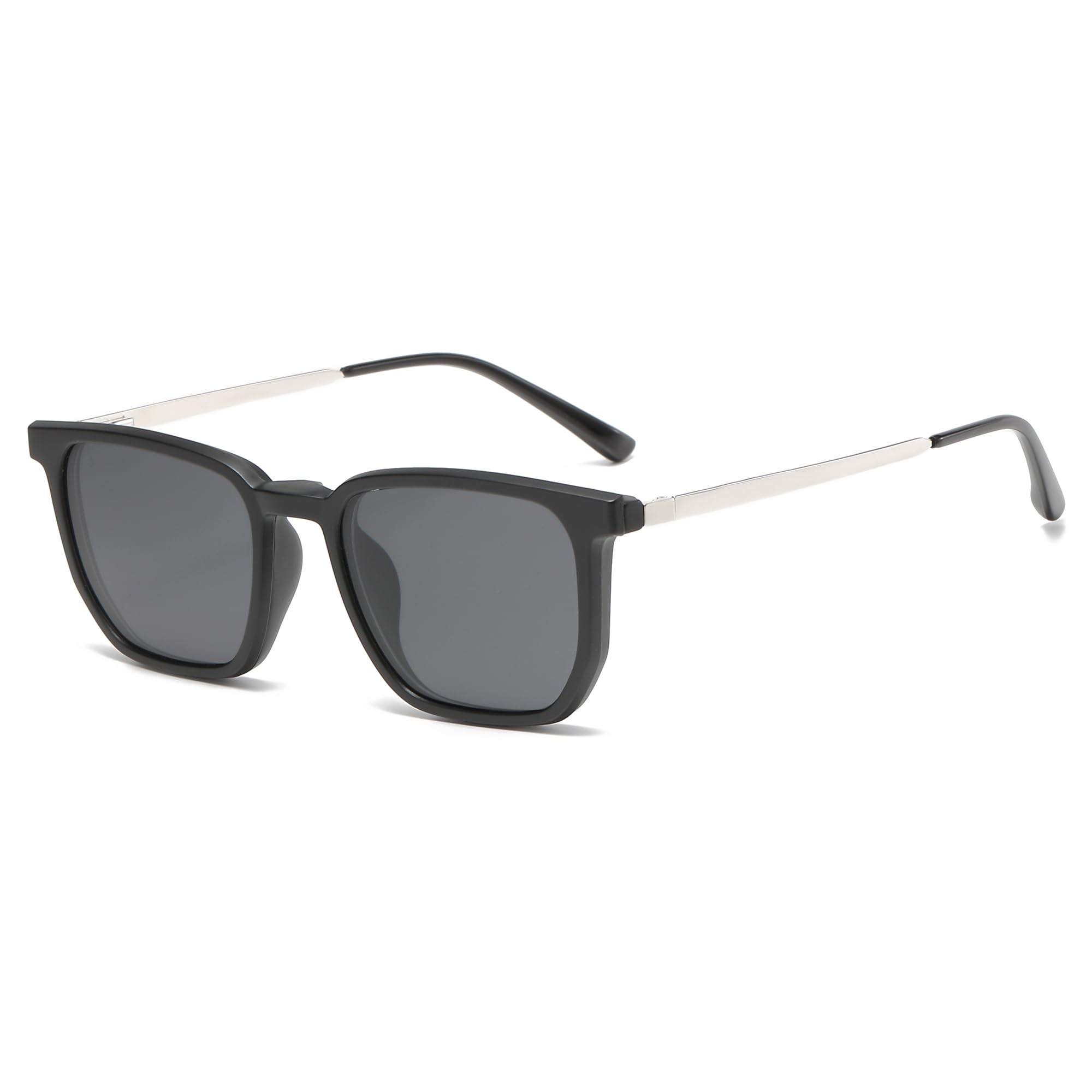 Cyxus Brillengestelle mit 5PCS Magnetisch Clip Polarisierte Sonnenbrille Herren Damen Leichtes TR90 Rahmen Sonnenbrille UV 400 für Fahren Angeln Reisen P1205X02