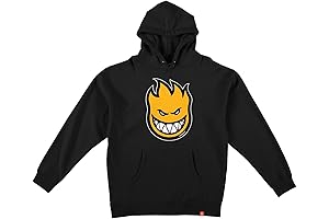 Spitfire Wheels Skateboard Hoody: Bighead Fill Pullover for Skateboard Enthusiasts (Medium, Black/Gold)