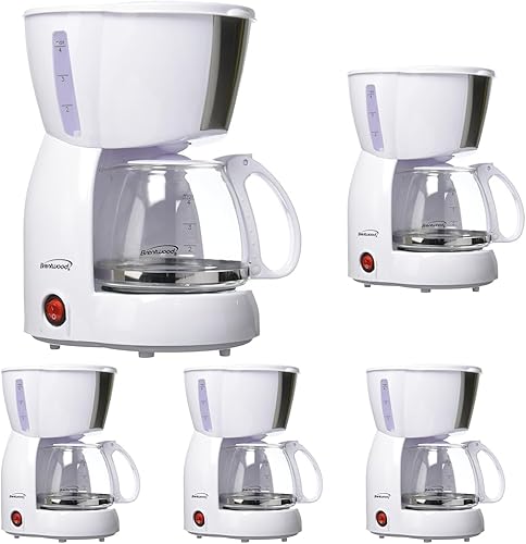 Vista 8 de Brentwood Cafetera de 4 tazas (blanco)