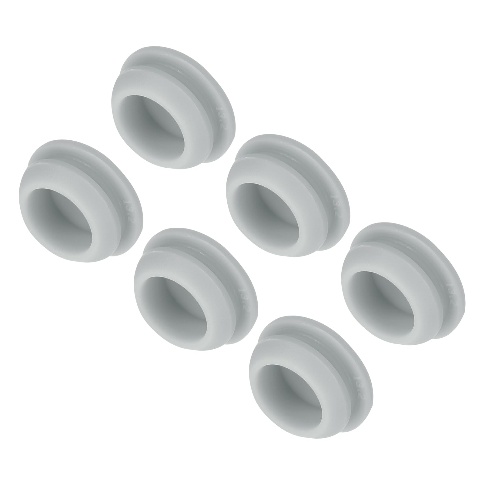 MECCANIXITY 6pcs Silicone Snap in Locking Hole Plugs,13mm/0.5 Inch Mounting Diameter Narrow Groove Width 2mm Panel Seal Cover Round for Kitchen Bulkheads Waterproof Sealing Plugs Grey
