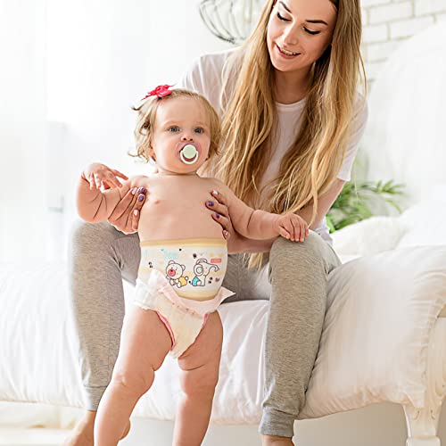 Image of Healifty 4 Pcs Baby Belly Button Band: Double-Layer Cotton Infant Belly Bands, Umbilical Cord Navel Belt for Newborn Baby (Mixed Colors)