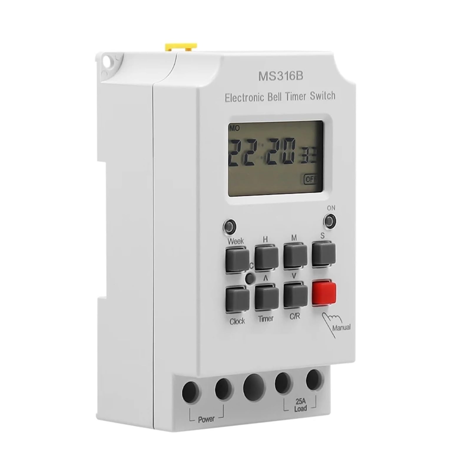 Timer programmabile 220V 25A 68 ON, regolatore del Tempo della campanella della Scuola
