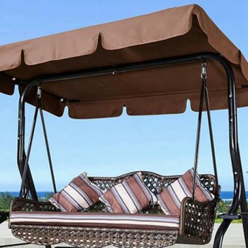 Auvent de remplacement beige de 164 cm pour swing de jardin extérieur - 3