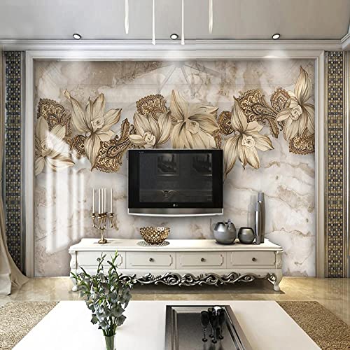 YABAOST Papel Tapiz Fotográfico 3D 240X150Cm Autoadhesivo Pvc Impermeabile Retro Moda Florales 3D Mural Papel Tapiz Sala De Estar Dormitorio Sofá Fondo Pared Pegatina De Pared Arte