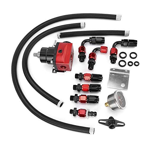 Regulador de presión de combustible Qiilu para solucionar tirones de coche ajustable 100PSI 3