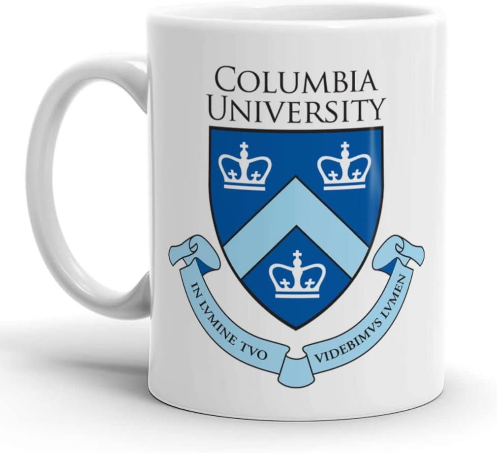Coffee mug 11 Oz Us And University Or Logo Of Simple For Columbia University In The City Of New York Logo Father Day Mother Day Christmas White 11 Oz