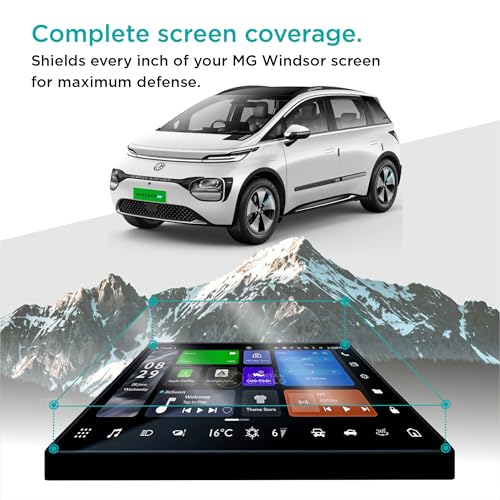 Image of Spartan Shield SCREEN GUARD For MG WINDSOR EV & EV PRO 2026 [2024 - Running] || EXCLUSIVE - ESSENCE - EXCLUSIVE PRO - ESSENCE PRO || 15.6 INCH INFOTAINMENT PROTECTOR | Anti Scratch | Water Resistant | HD Clear | High Touch Sensitivity | Windsor 2025 Car Accessories [Not Tempered Glass] (Windsor [15 inch Info] Glossy)