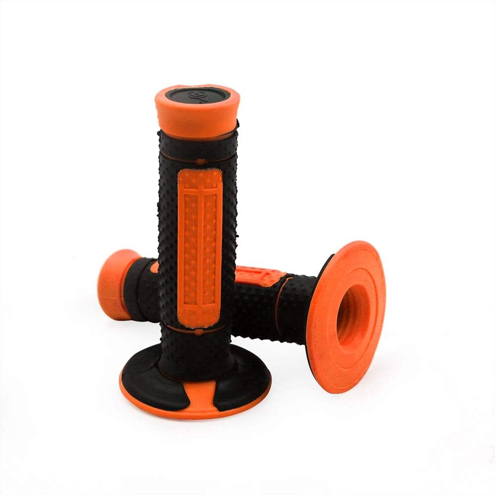 COPART 7/8" Hand Grips Throttle Bar Grips for Motorcycle ATV Dirt Pit Bike Motocross Handlebar Grip for Kawasaki KX65 KX85 KX125 KX250 KX250F (Orange)