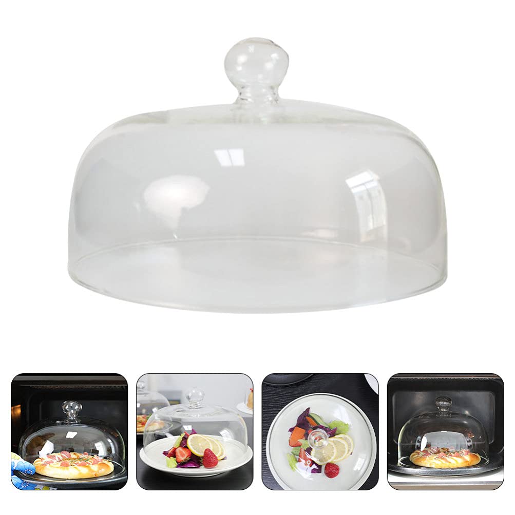 SOLUSTRE Mikrowellenhaube Frischhaltehaube Glas Schutzhaube Mikrowellen Abdeckung Ohne Plastik Spritzschutz Für Mikrowelle 7X7X5.7 Zoll