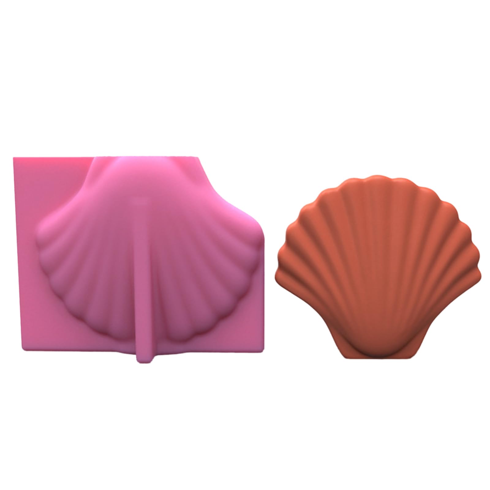 NEWFT 3D Scallops Concrete Silicone Mold Flowerpot Clay Cement Plaster Home Garden Flower Pots Mould