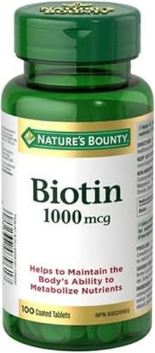 Nature 's Bounty Biotin 1000Mcg, 100comprimidos recubiertos