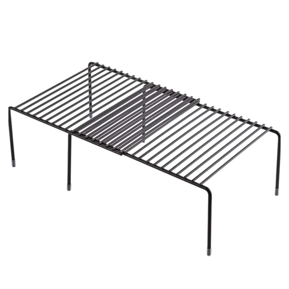 Organisateur cuisine noir extensible et étagère de rangement robuste
