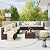Amopatio Patio Furniture Set 7 Pieces Patio Conversation Set Outdoor Sectional Wicker Rattan Sofa with All-Weather Cover, Patio Furniture with Pillows Fits Porch Garden Backyard Balcony (Cream)